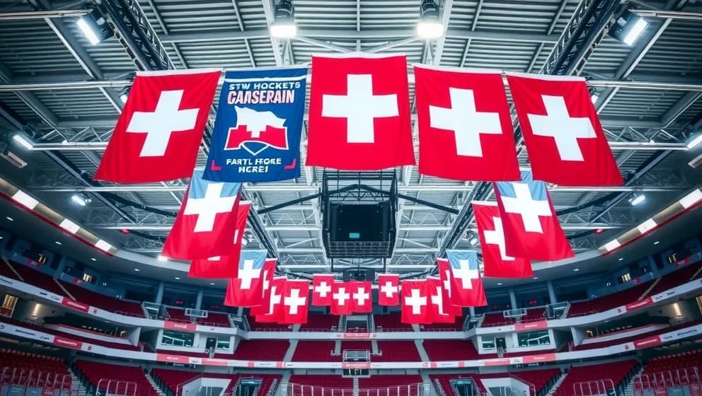 Schweiz herrlandslag i ishockey spelar starkt i Europa